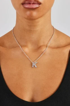 Women JWL-PEND Iced Balloon Letter Necklace - 20mm