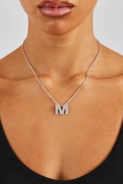 Women JWL-PEND Iced Balloon Letter Necklace - 20mm
