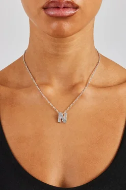 Women JWL-PEND Iced Balloon Letter Necklace - 20mm