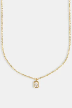 Women JWL-PEND Iced Bezel Necklace - 10mm