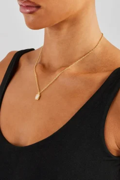 Women JWL-PEND Iced Bezel Necklace - 10mm