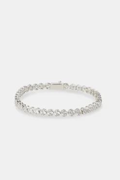 JWL-BRA Iced Clear Round Stone Bracelet - 5mm