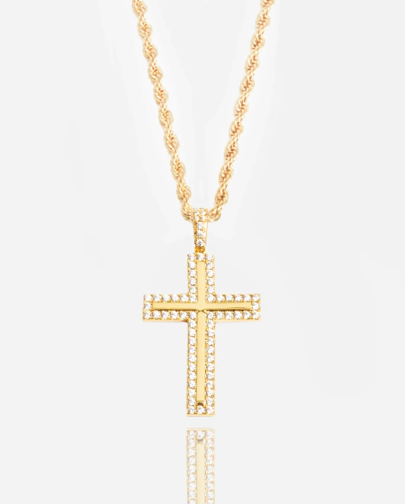 JWL-PEND Iced Cross Pendant - Gold