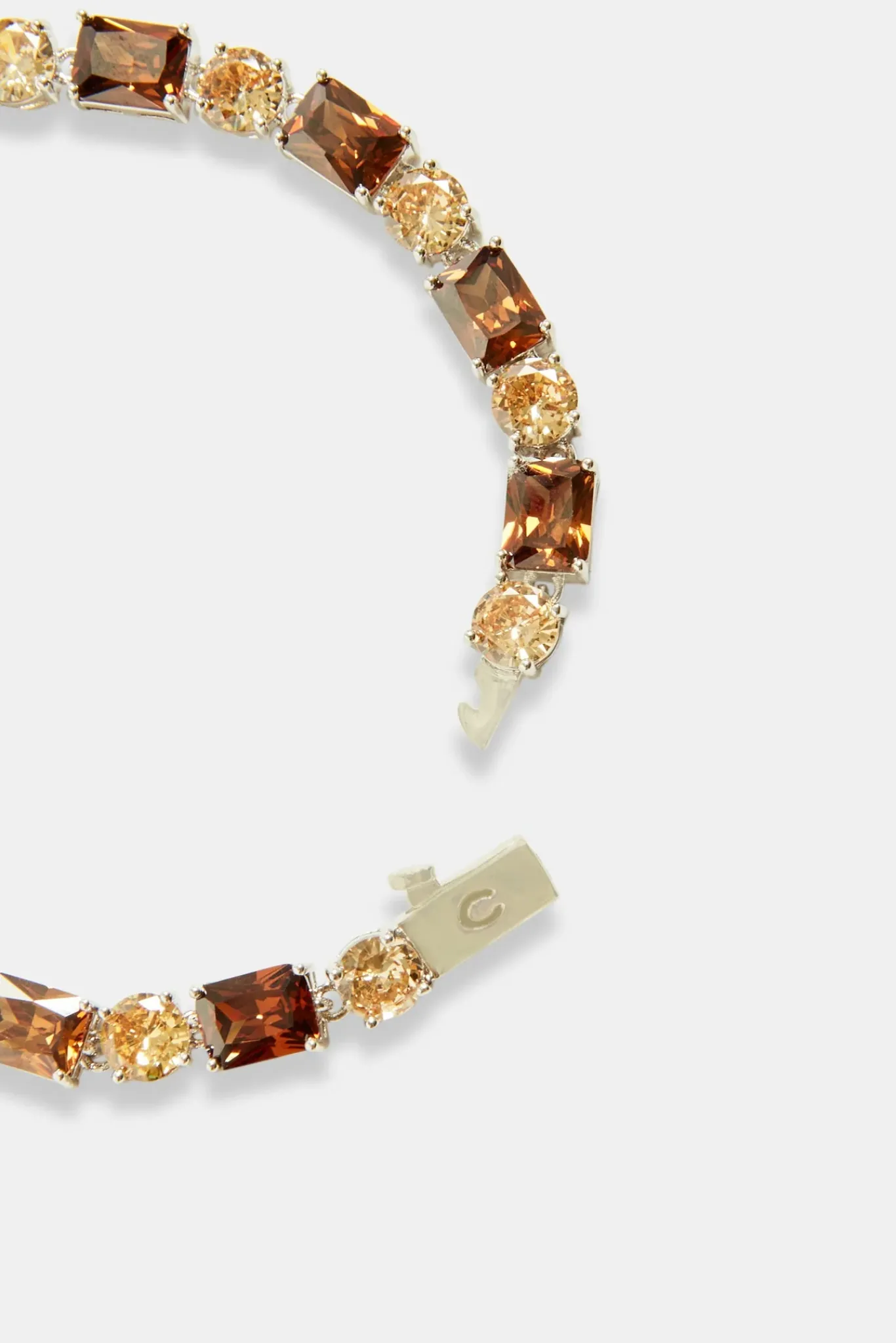 JWL-BRA Iced CZ Chocolate Multi Shape Tennis Bracelet