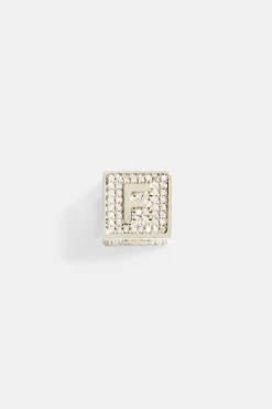 JWL-PEND Iced F Letter Block Pendant