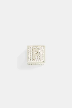 JWL-PEND Iced P Letter Block Pendant