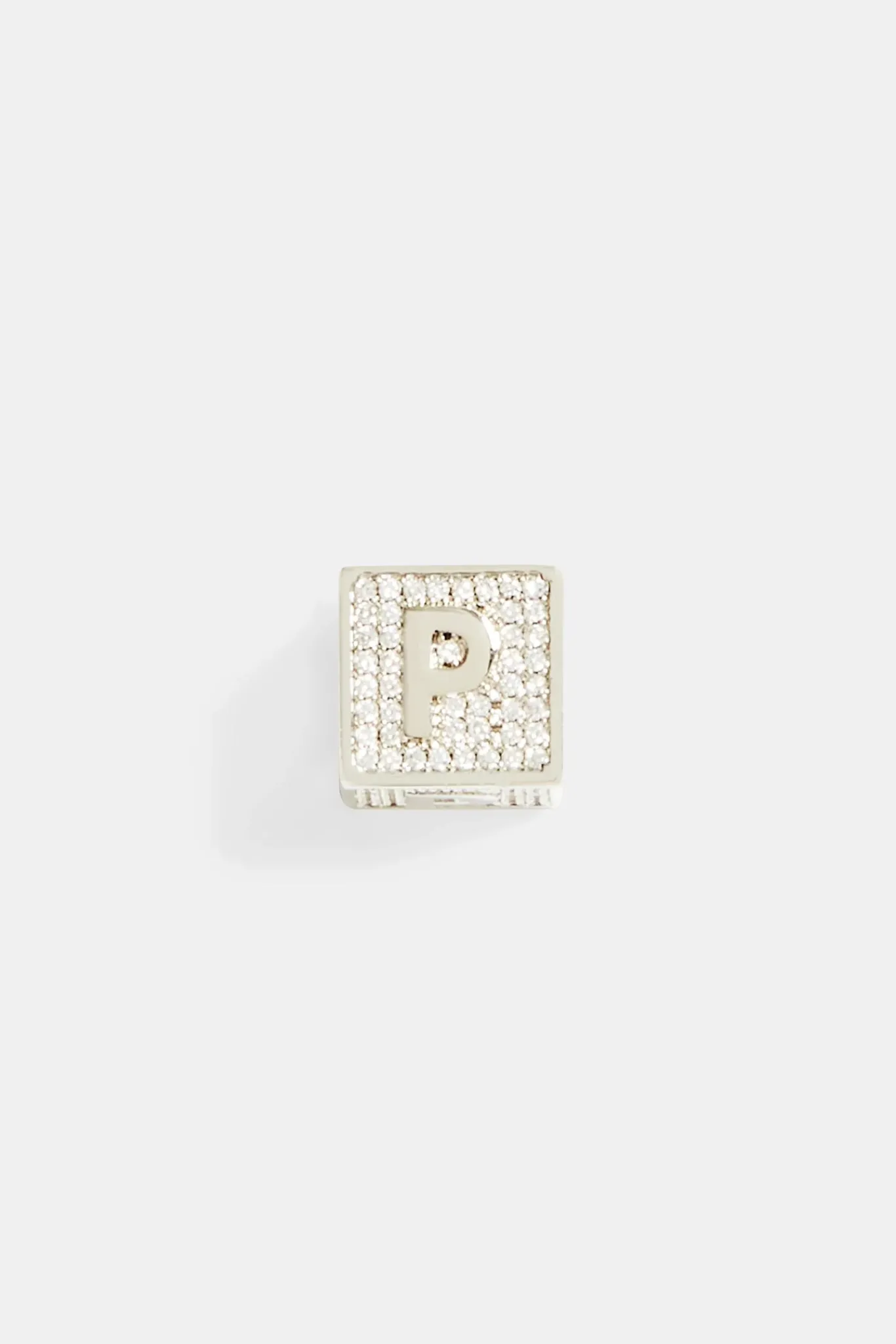 JWL-PEND Iced P Letter Block Pendant