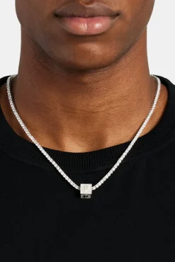 JWL-PEND Iced P Letter Block Pendant