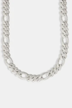 JWL-CHN Iced Pave Figaro Chain - 14mm