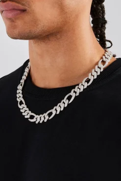 JWL-CHN Iced Pave Figaro Chain - 14mm