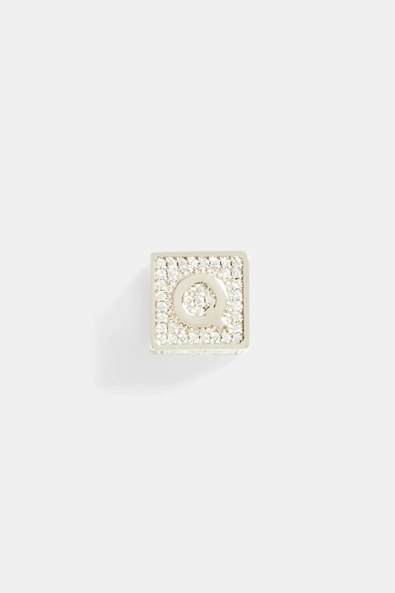 JWL-PEND Iced Q Letter Block Pendant