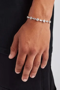 JWL-BRA Iced Round & Rectangle Mix Tennis Bracelet - 6mm