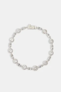 JWL-BRA Iced Round & Rectangle Mix Tennis Bracelet - 6mm