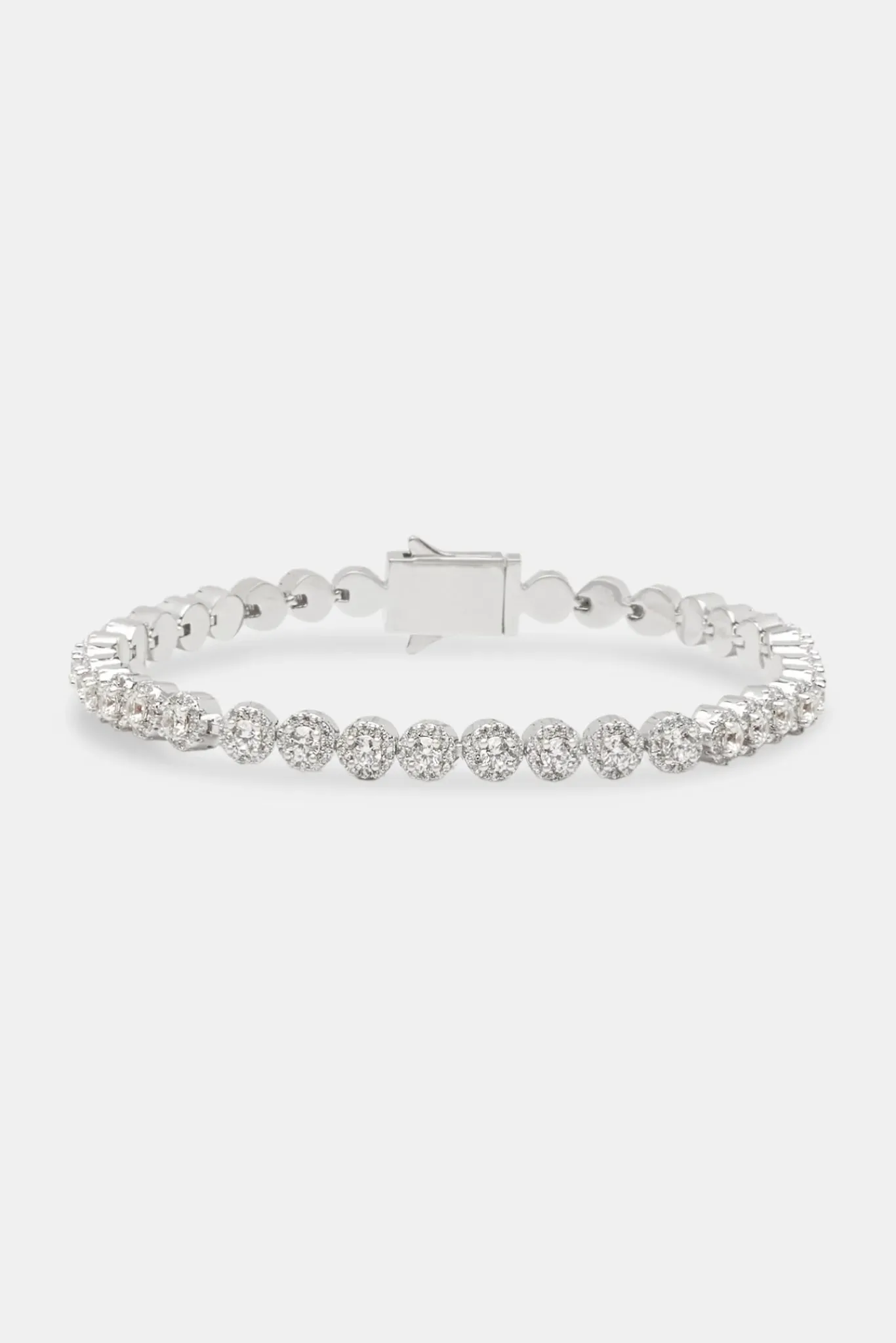 JWL-BRA Iced Round Connecting Bracelet - 5mm