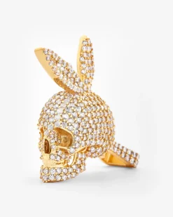 JWL-PEND Iced Skull Pendant - Gold
