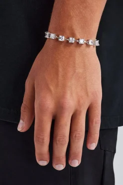 JWL-BRA Iced Square Cut Stone Bracelet - 6mm