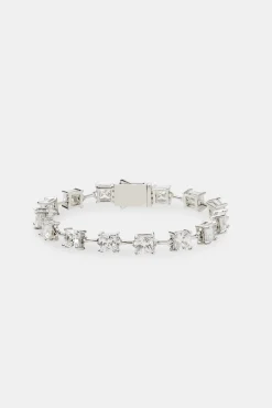 JWL-BRA Iced Square Cut Stone Bracelet - 6mm