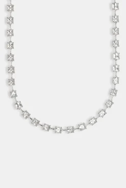 JWL-CHN Iced Square Cut Stone Chain - 6mm