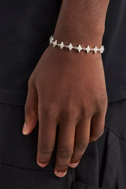 JWL-BRA Iced Star Motif Bracelet - 8mm