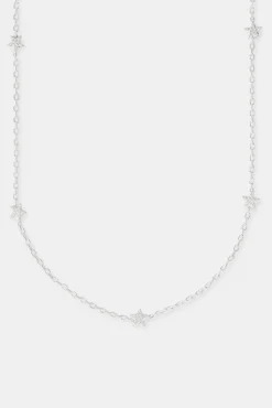 Women JWL-CHN Iced Star Rolo Link Chain - 2.5mm
