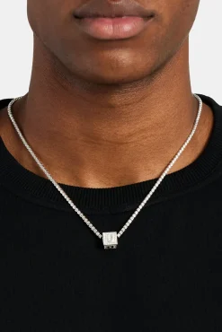 JWL-PEND Iced U Letter Block Pendant