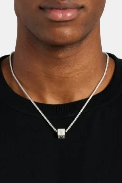 JWL-PEND Iced V Letter Block Pendant