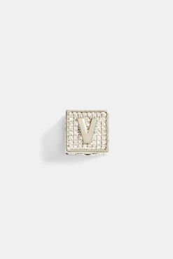 JWL-PEND Iced V Letter Block Pendant