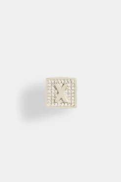 JWL-PEND Iced X Letter Block Pendant