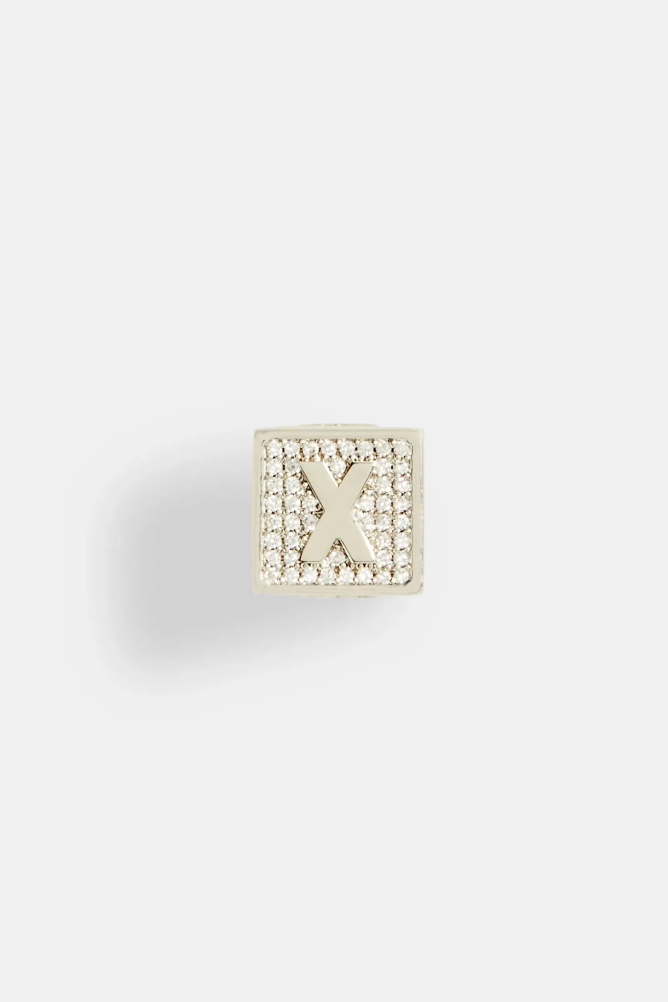 JWL-PEND Iced X Letter Block Pendant