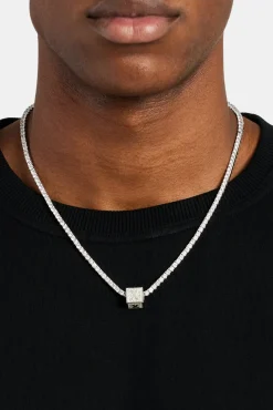JWL-PEND Iced X Letter Block Pendant
