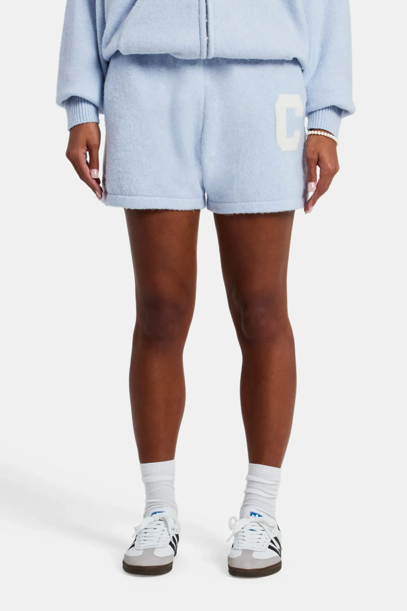 Women CLO-BOT-KTW Knitted Short - Light Blue