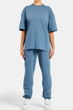Women CLO-BOT-TRO Ladies Cuffed Jogger - Steel Blue