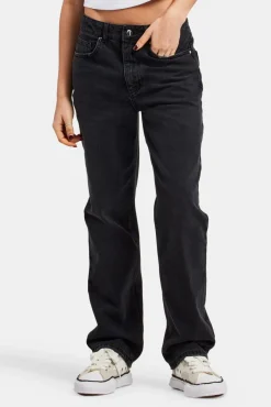 Women CLO-BOT-DEN Ladies Straight Leg Jeans  - Black