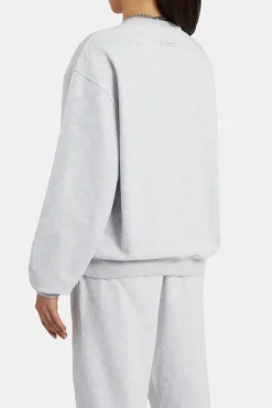 Women CLO-TOP-HS-SWE Ladies Sweatshirt - Light Grey Marl