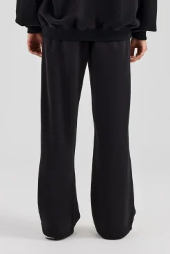 Women CLO-BOT-TRO Ladies Wide Leg Jogger - Black