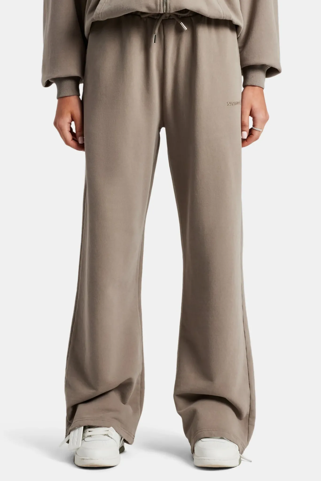 Women CLO-BOT-TRO Ladies Wide Leg Jogger - Taupe