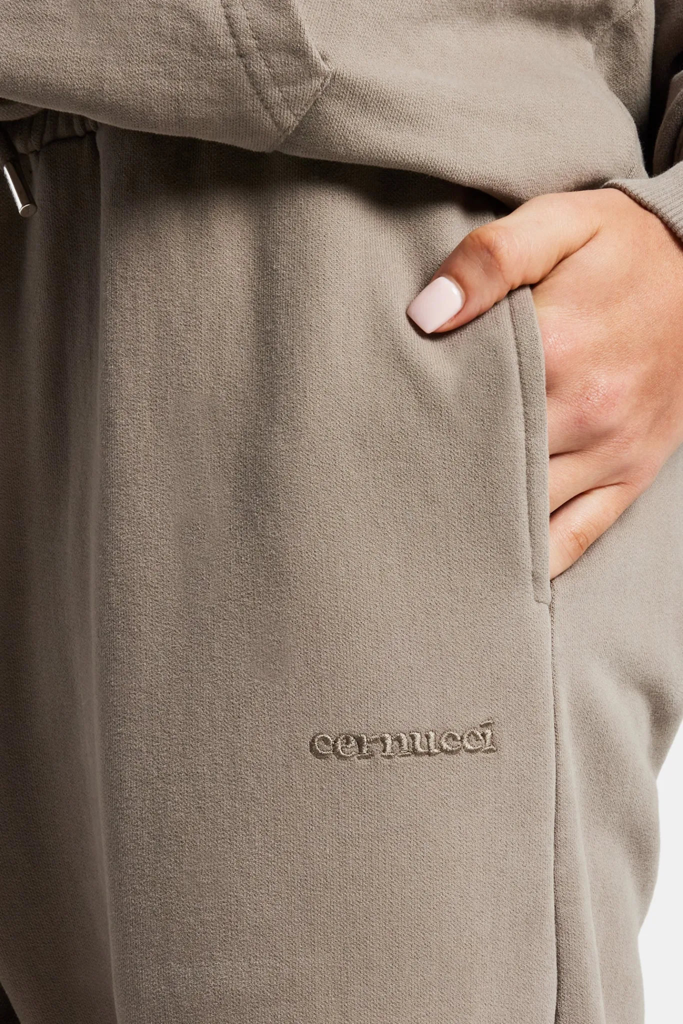 Women CLO-BOT-TRO Ladies Wide Leg Jogger - Taupe