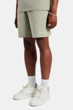 CLO-BOT Logo Embroidered Jersey Short - Sage