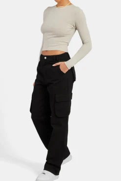 Women CLO-TOP-TEE Long Sleeve Top - Stone
