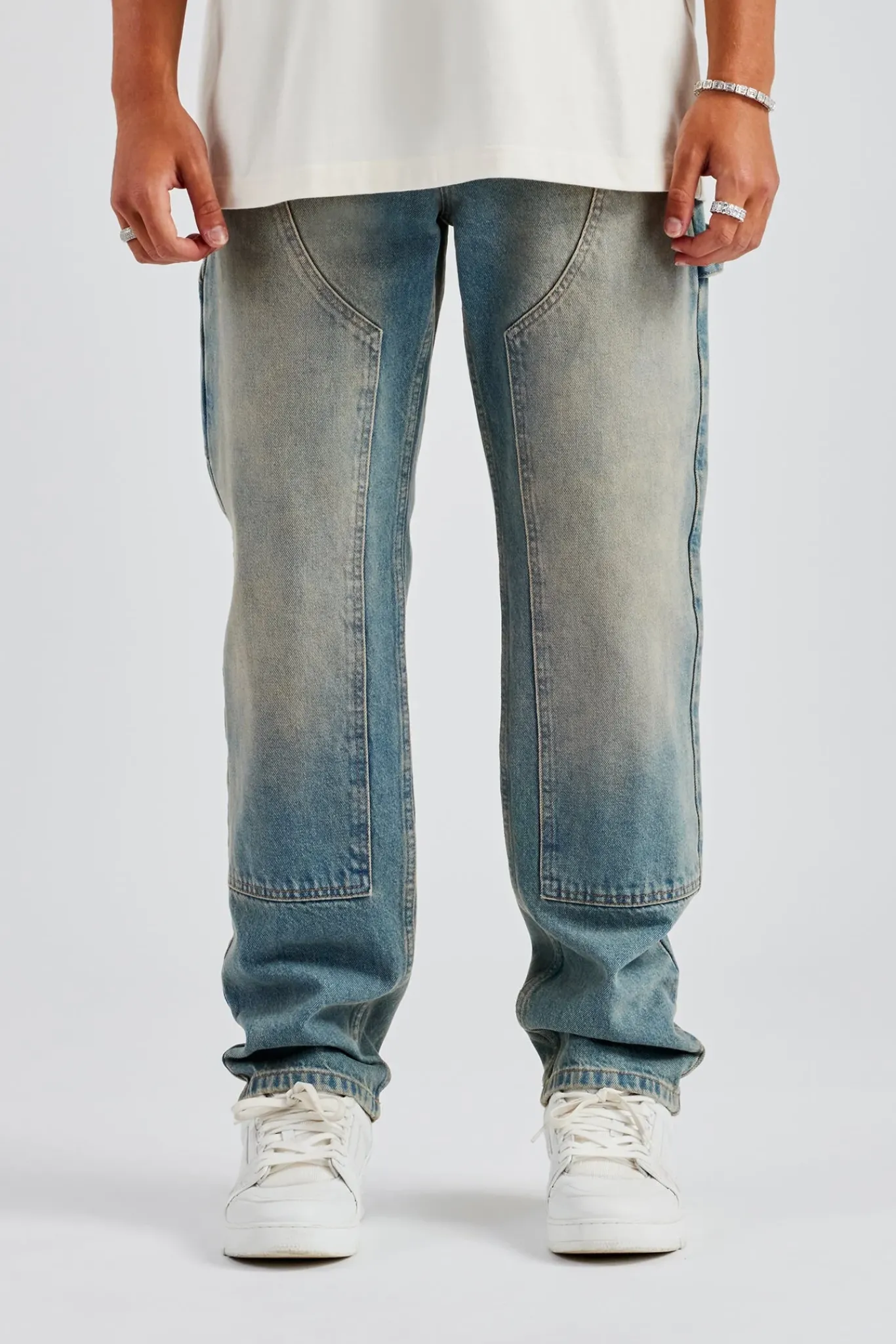 CLO-BOT-DEN Mens Carpenter Jeans - Antique Wash