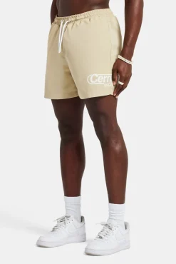 CLO-SWIM Mens Contrast Swimshort - Sand
