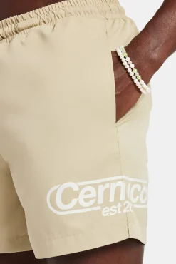 CLO-SWIM Mens Contrast Swimshort - Sand