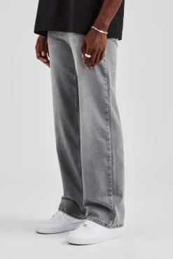CLO-BOT-DEN Mens Relaxed Fit Jeans - Washed Grey