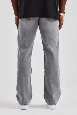 CLO-BOT-DEN Mens Relaxed Fit Jeans - Washed Grey