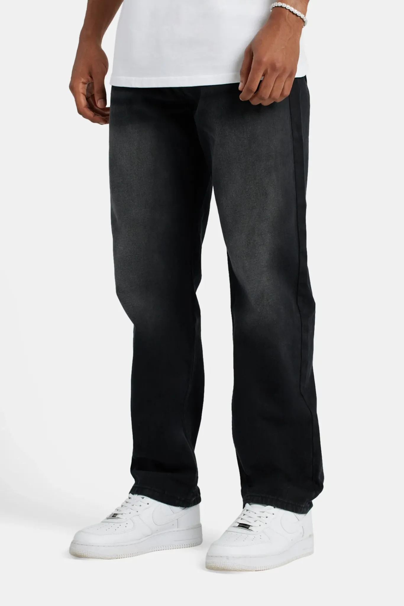 CLO-BOT-DEN Mens Relaxed Fit Jeans - Washed Black