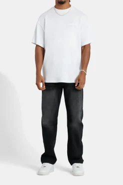CLO-BOT-DEN Mens Relaxed Fit Jeans - Washed Black