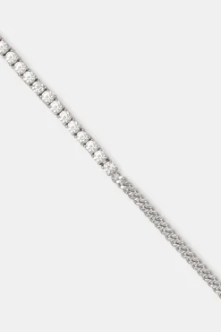 JWL-BRA Micro Cuban & 3mm Tennis Bracelet