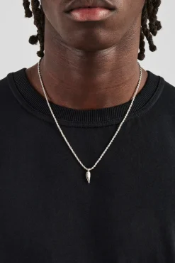 JWL-PEND Micro Polished Feather Rope Necklace - 15mm