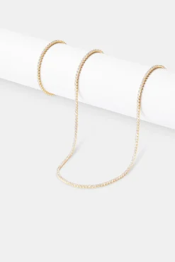 JWL-BUND Micro Tennis Chain & Bracelet - Gold
