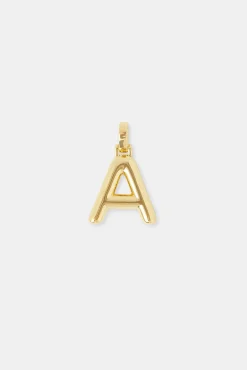 Women JWL-PEND Mini Polished Balloon Letter Pendant - 20m - Gold